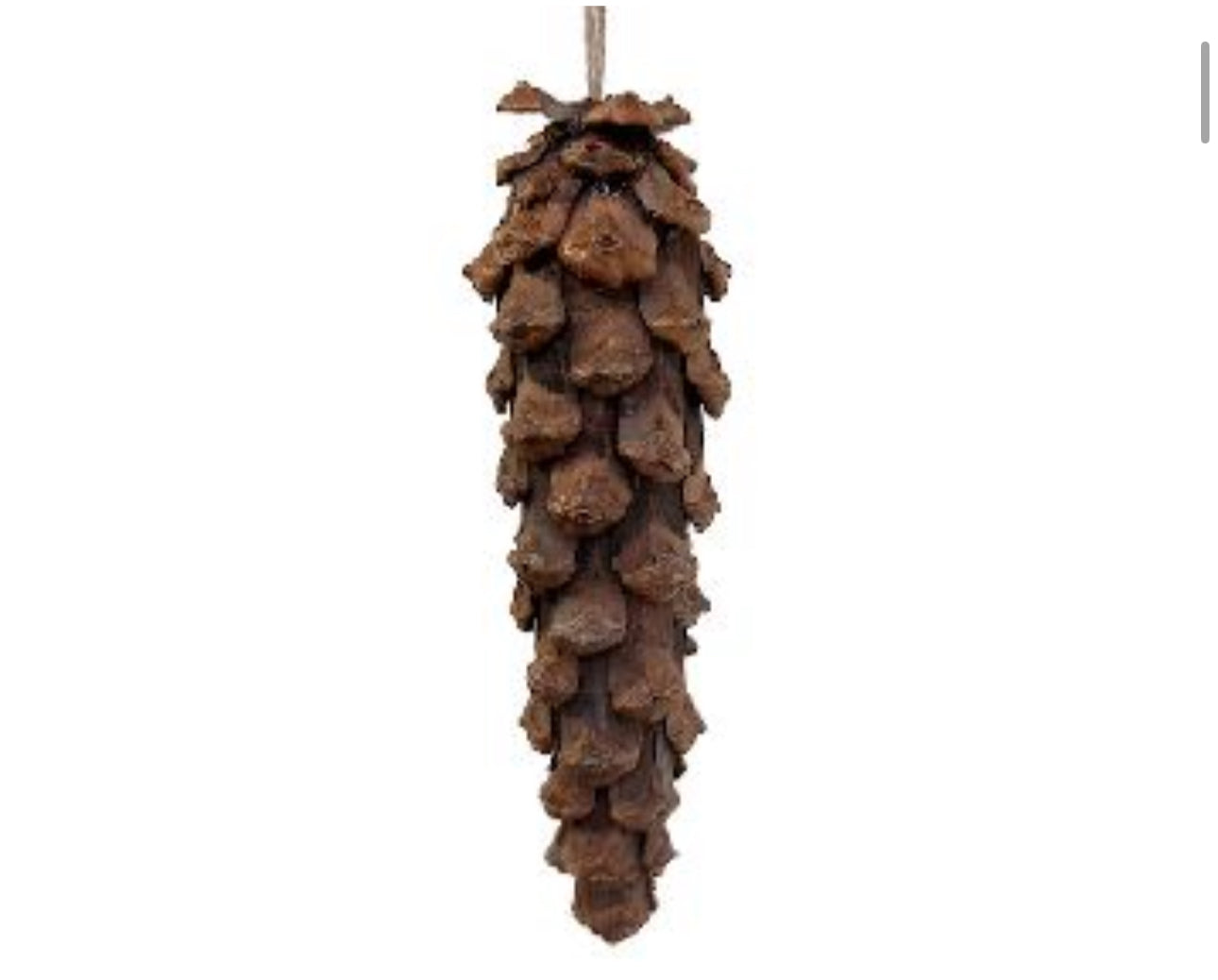 Long Cedar Pine Cone Ornament