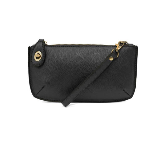 Black Mini Crossbody Wristlet Clutch