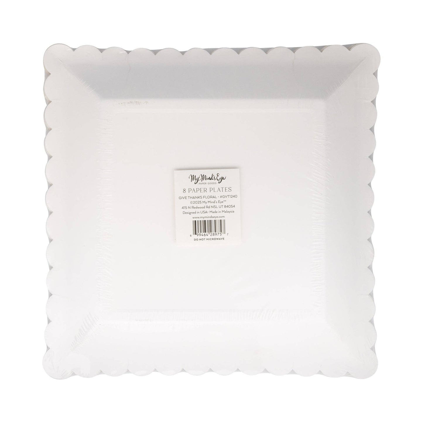 Give Thanks Floral 9" Paper Plate