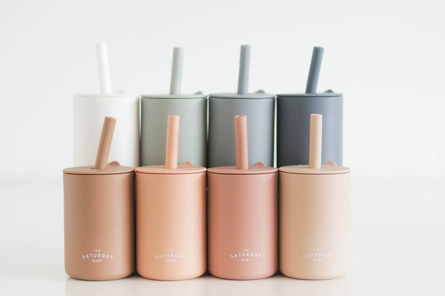 The Saturday Baby Silicone Straw Cup: Cloud
