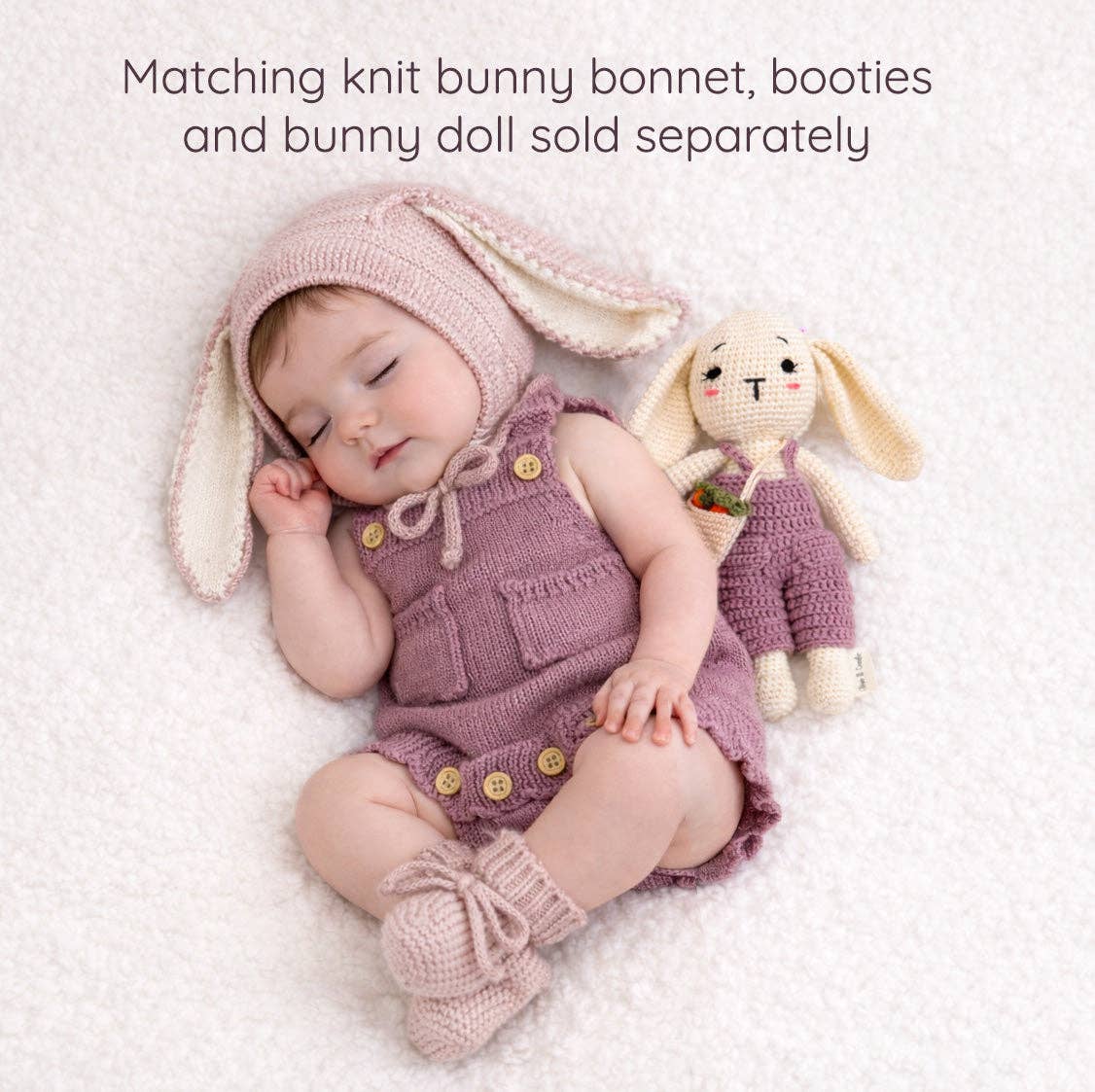 Easter Romper 3pc set | Violet Apricot: 6-12m