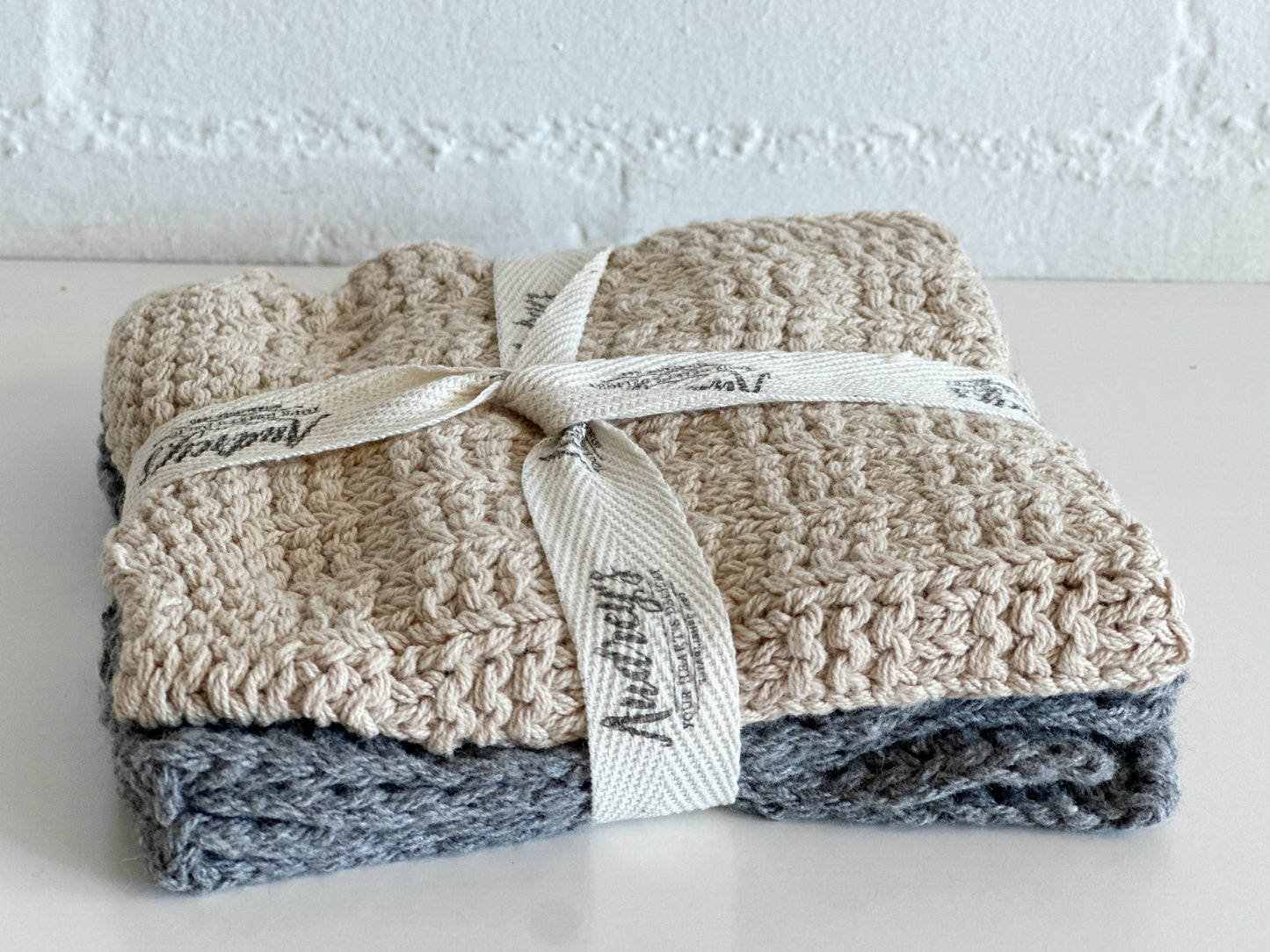 Knitted Dish Cloth Set