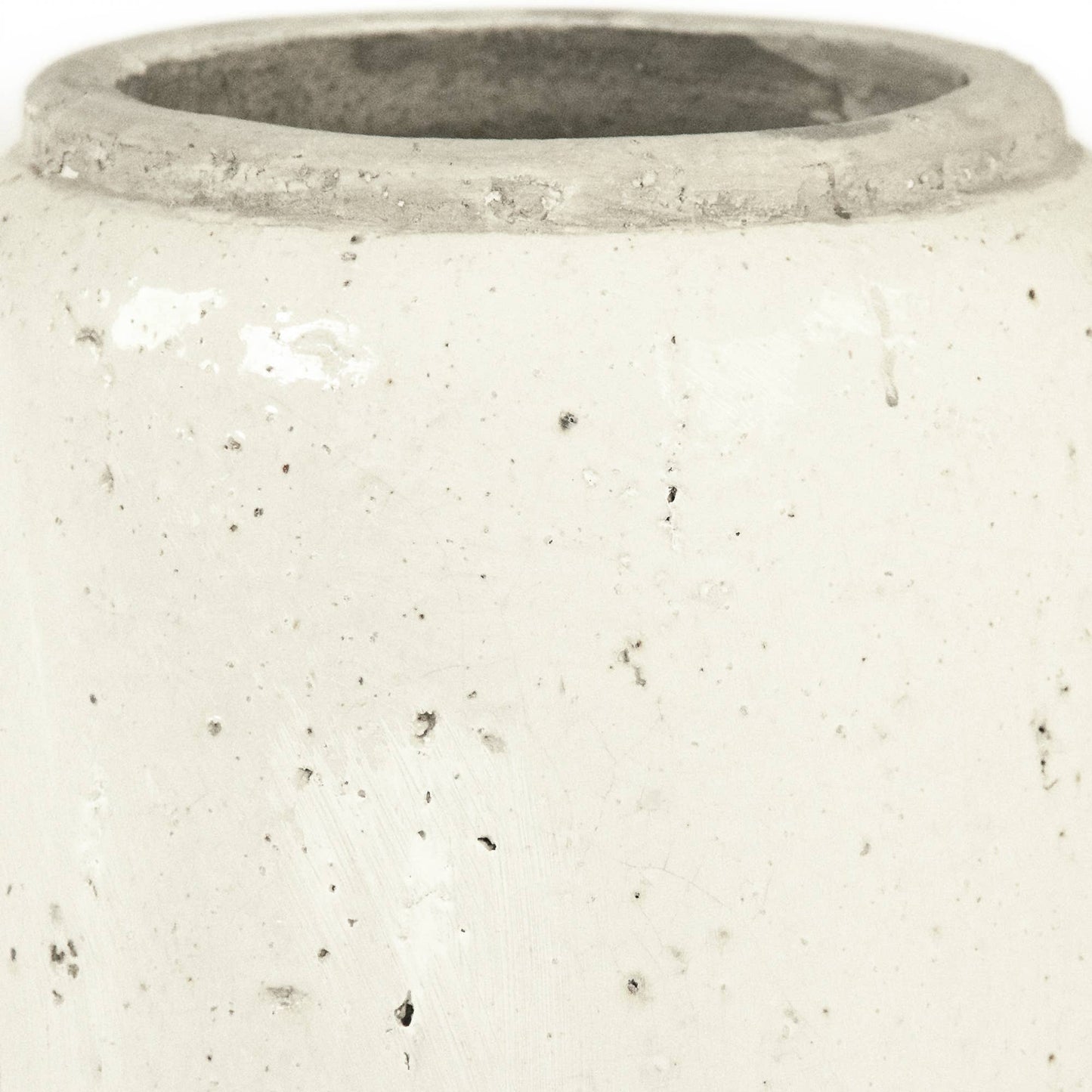 Distressed White Vase