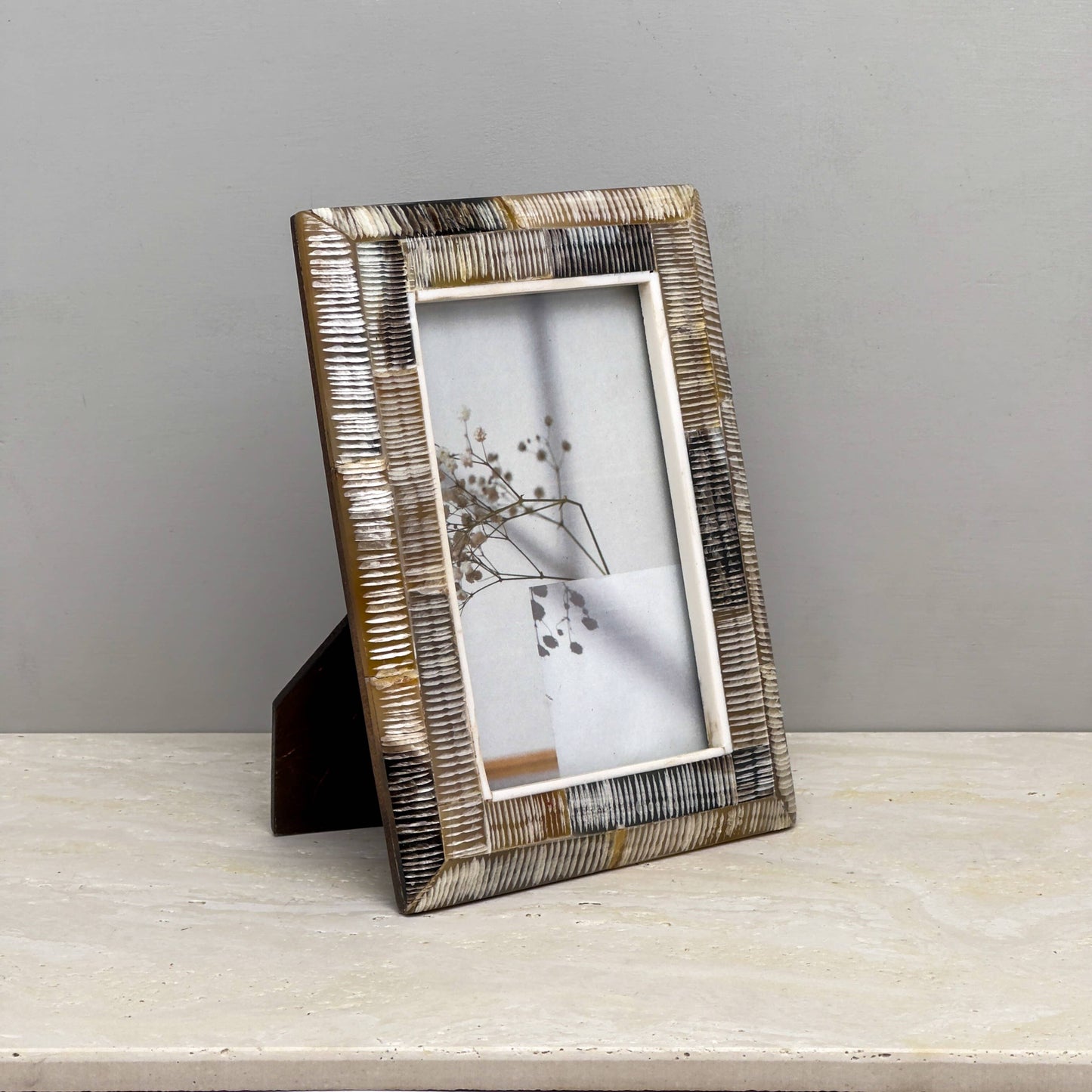 White Fish Horn Photo Frame Tapered 5x7