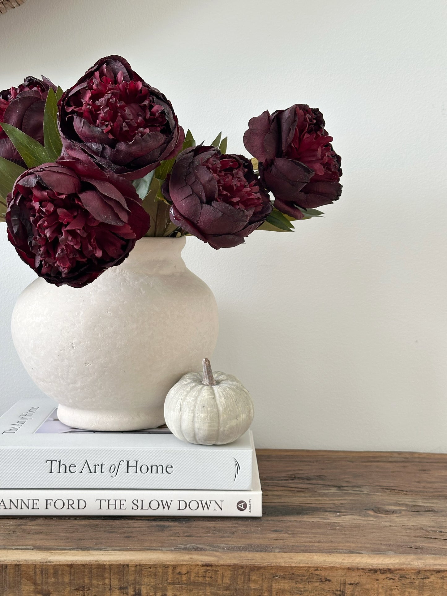 Faux Dried Purple Peony Stem