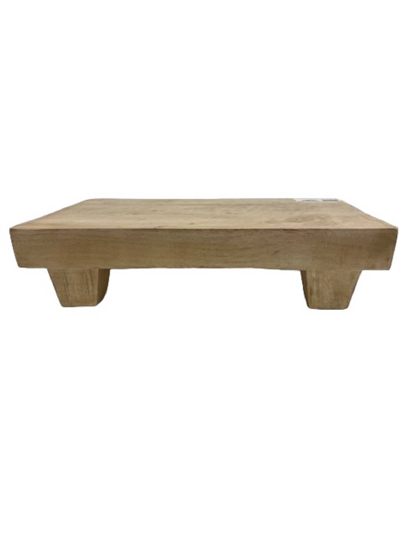 SMALL WOOD RISER : Sun Bleached / Mango wood