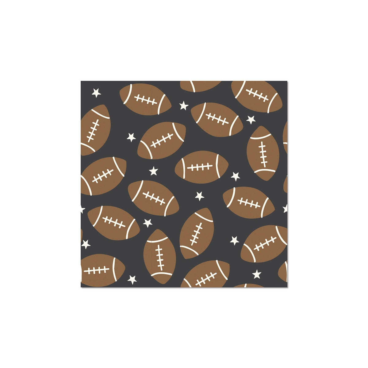 PLNP2875 - Stars and Footballs Cocktail Napkin (24ct)