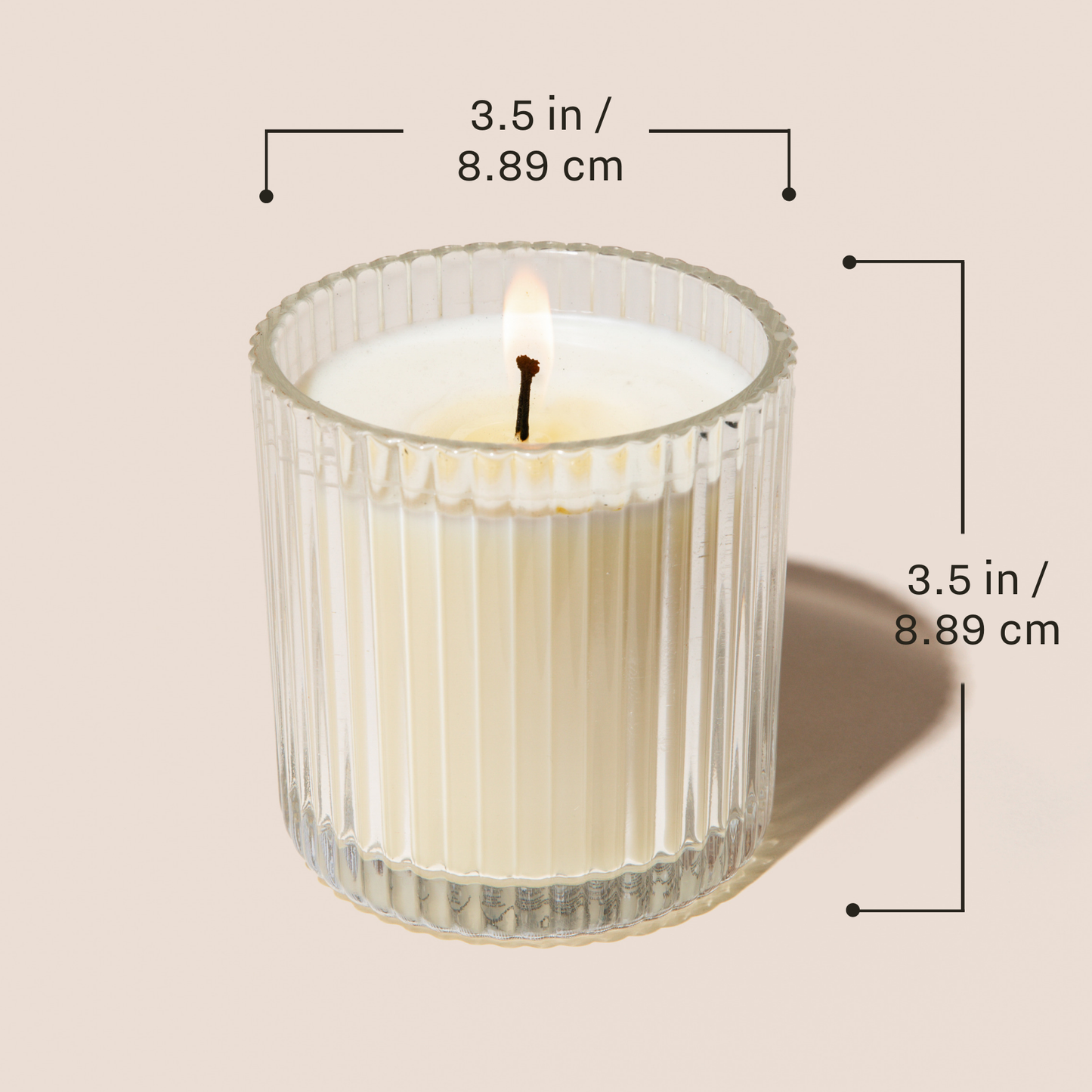 Spa Day 11 oz Soy Candle, Fluted Ribbed Jar