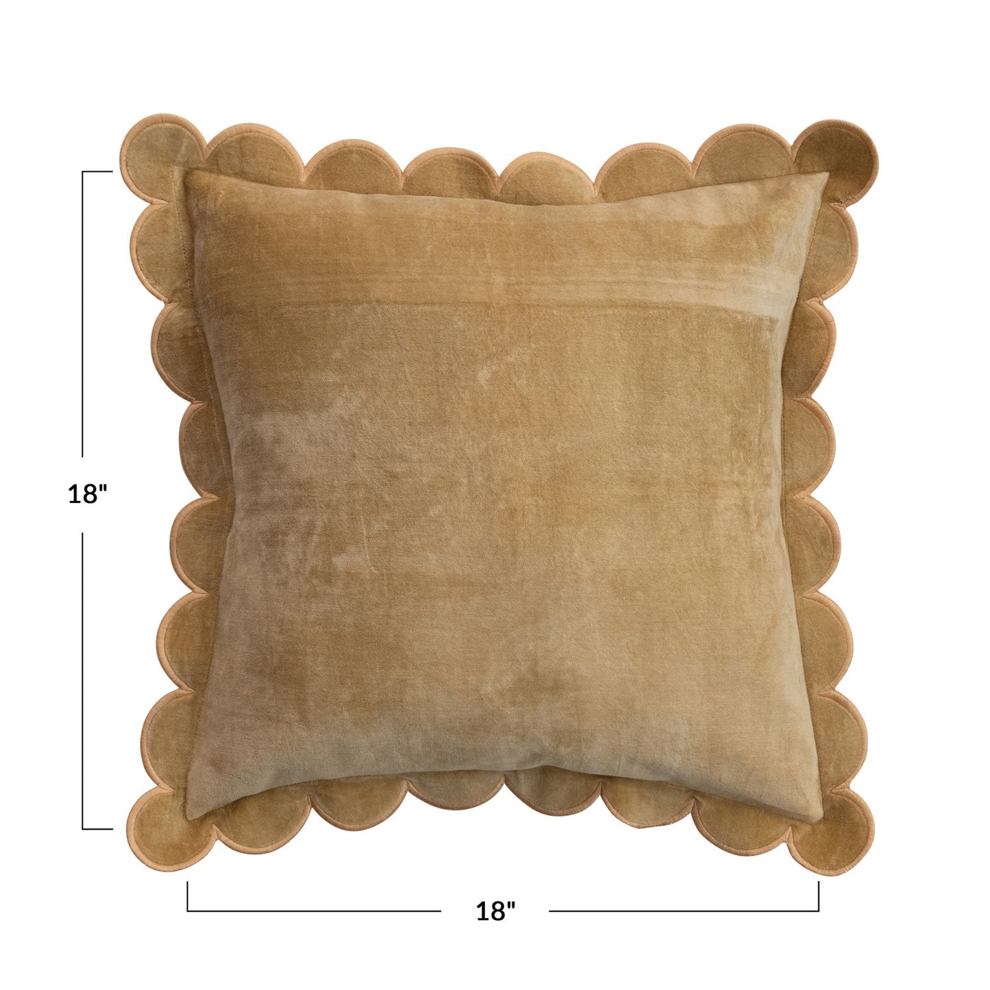 Velvet Scalloped Pillow
