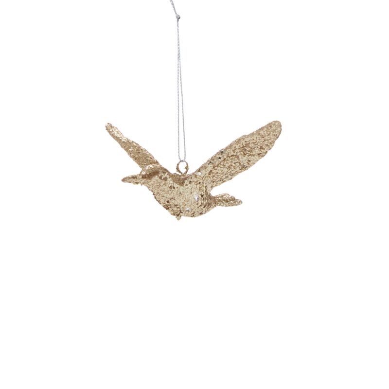 GLITTERED BIRD ORNAMENT