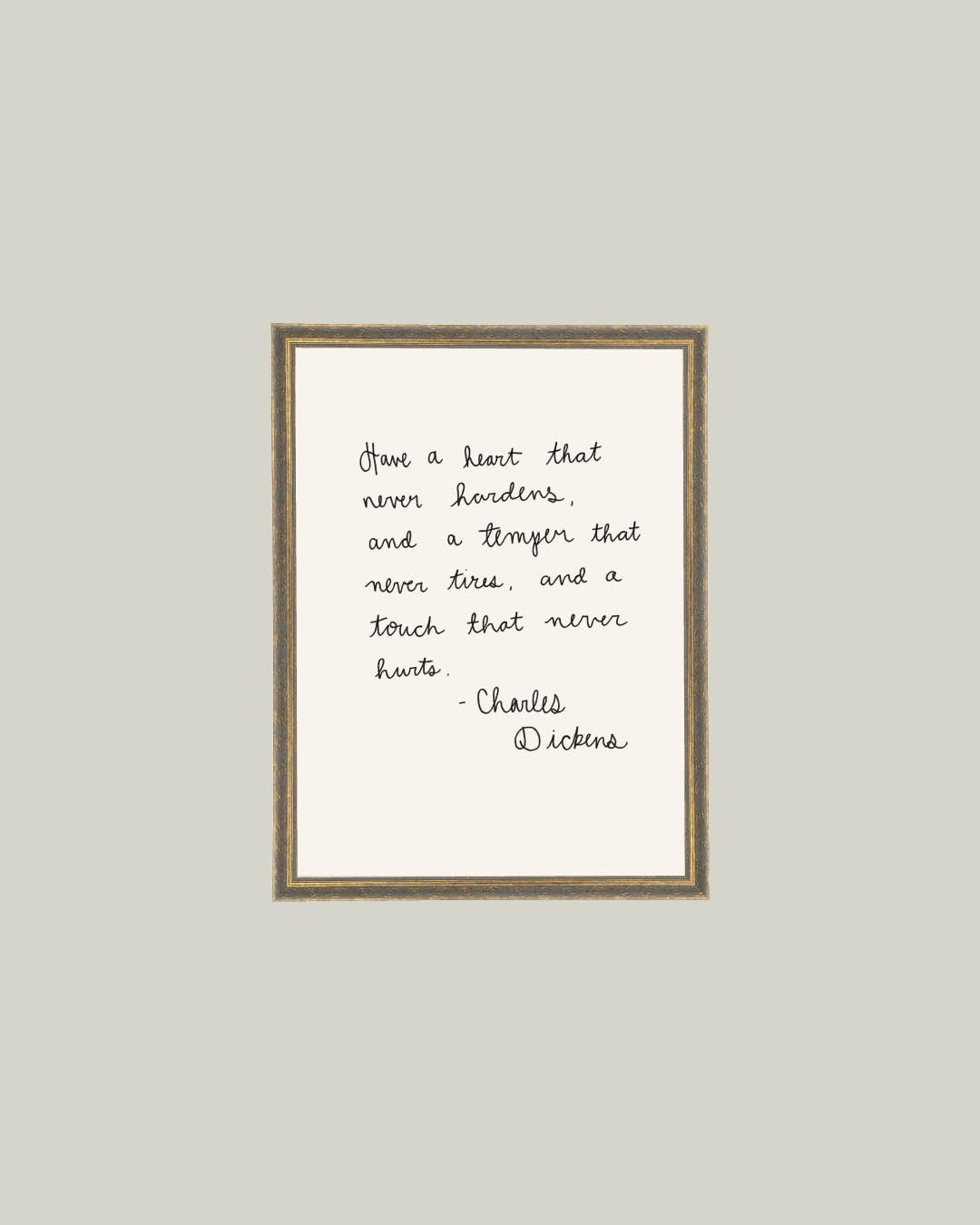 Have A Heart Framed Antique Print: 5x7