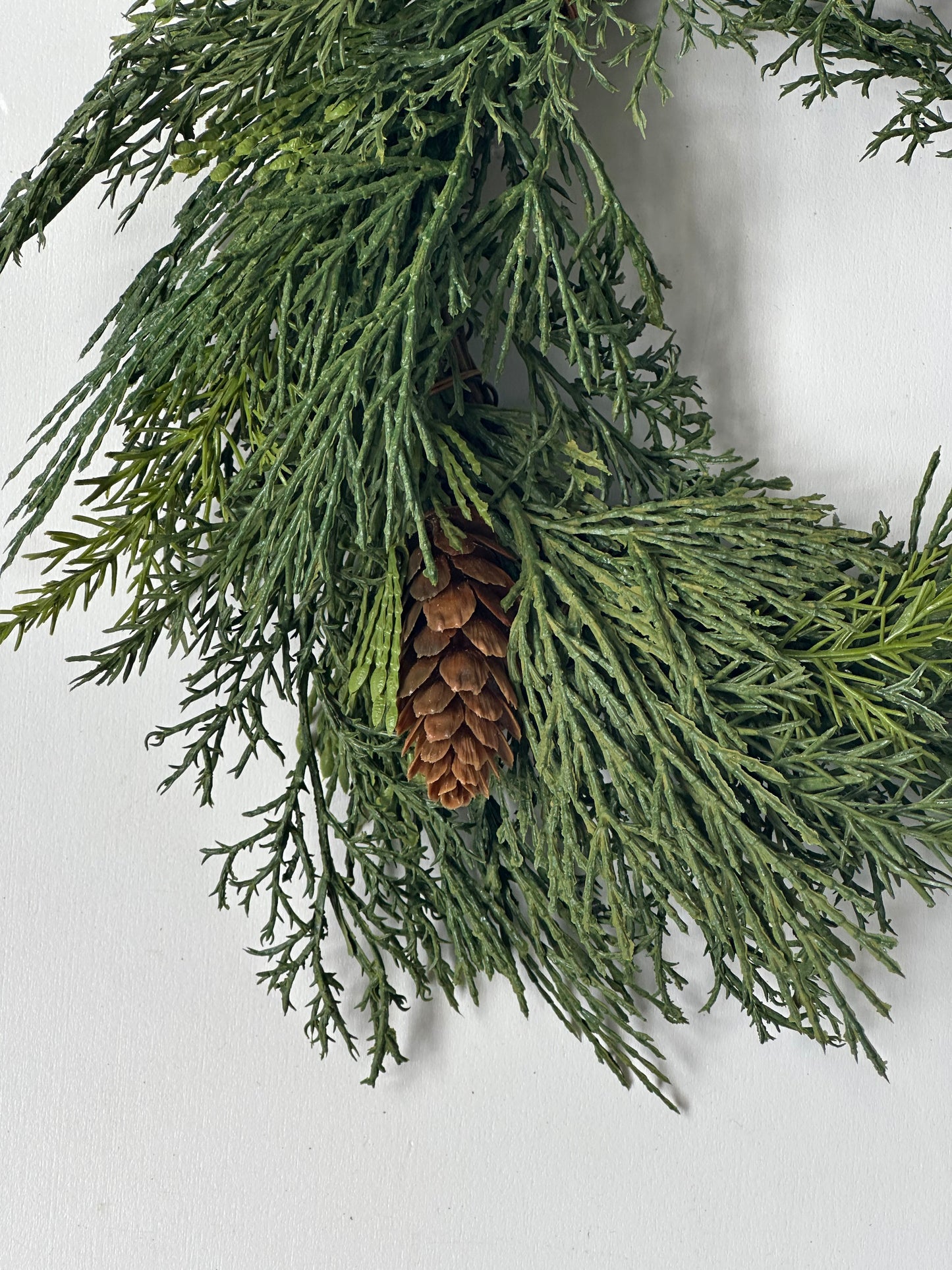 Pine Greens Wreath - Candle Ring | 11"