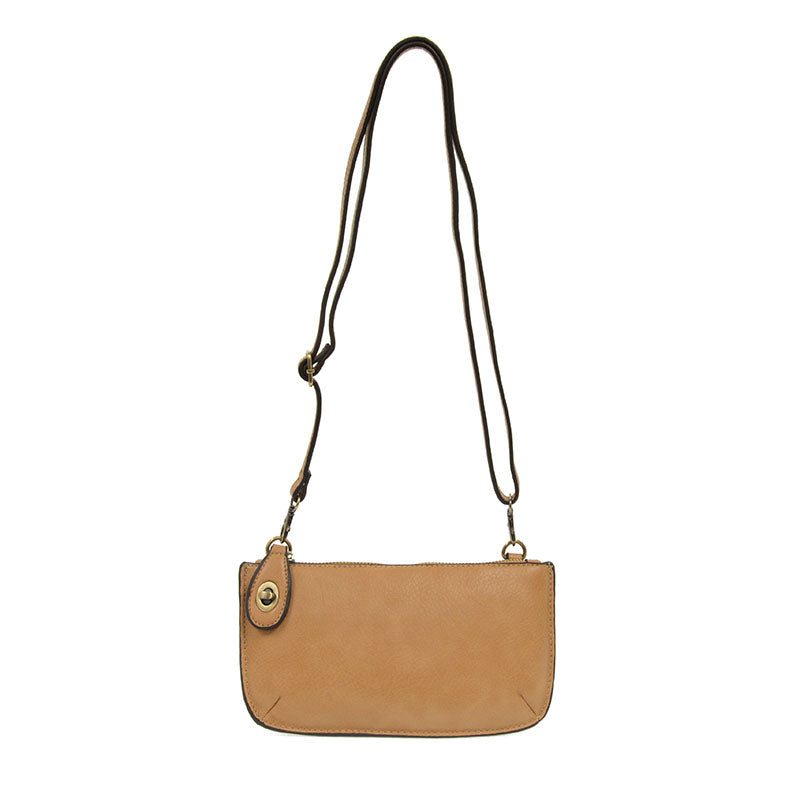Golden Oak Mini Crossbody Wristlet Clutch