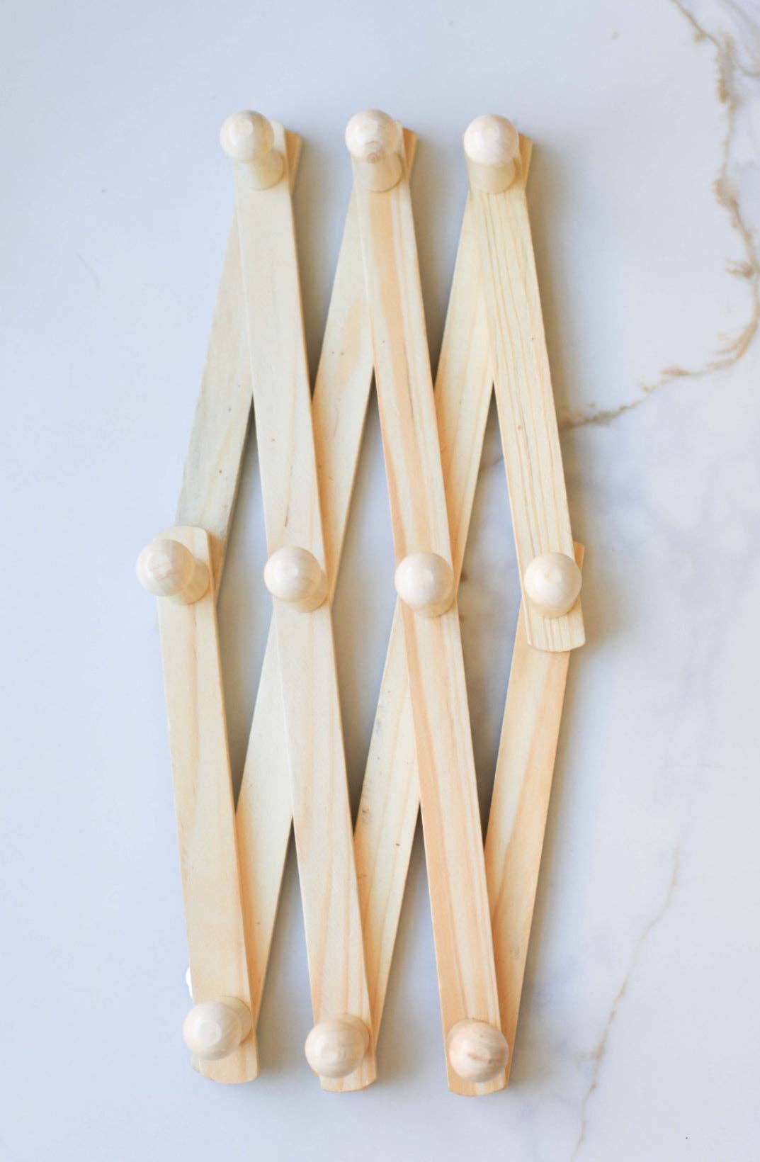 Wooden Coat Rack Wall Mounted: Brown