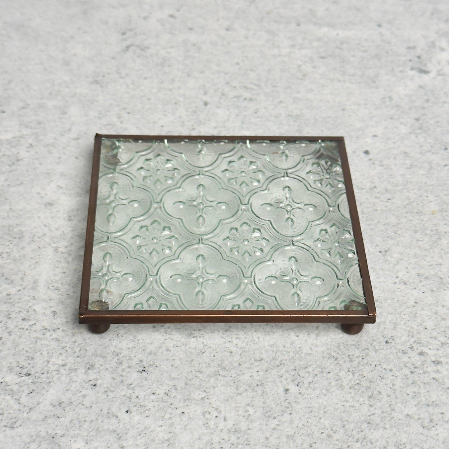 Glass Pillar Plate or Coaster