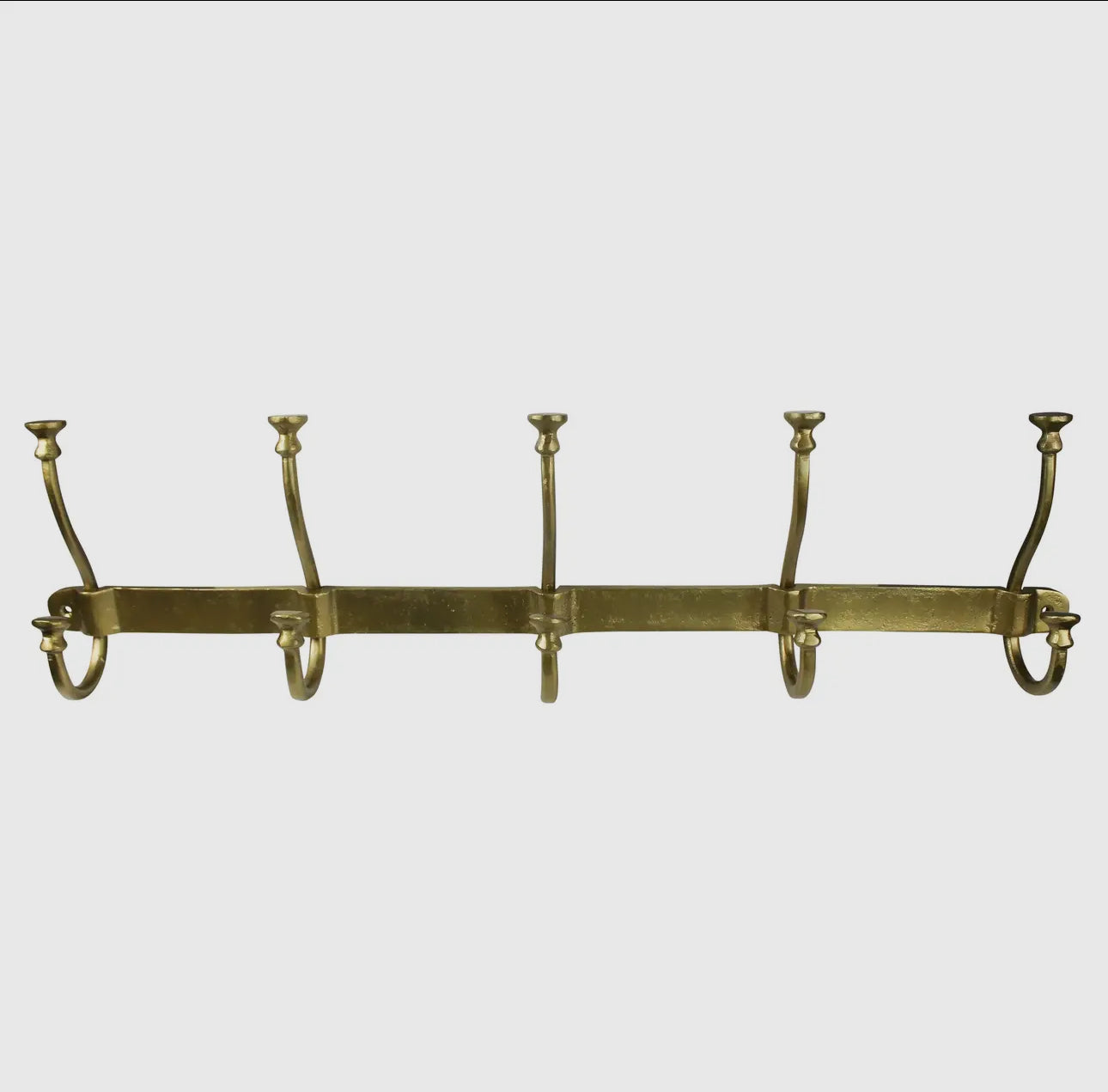 Murphy 5 Hook Rail - Brass