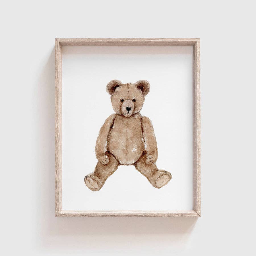 Teddy Bear Art Print: Portrait (vertical) / 5 x 7"