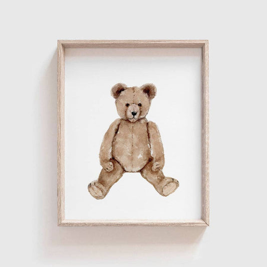 Teddy Bear Art Print: Portrait (vertical) / 5 x 7"