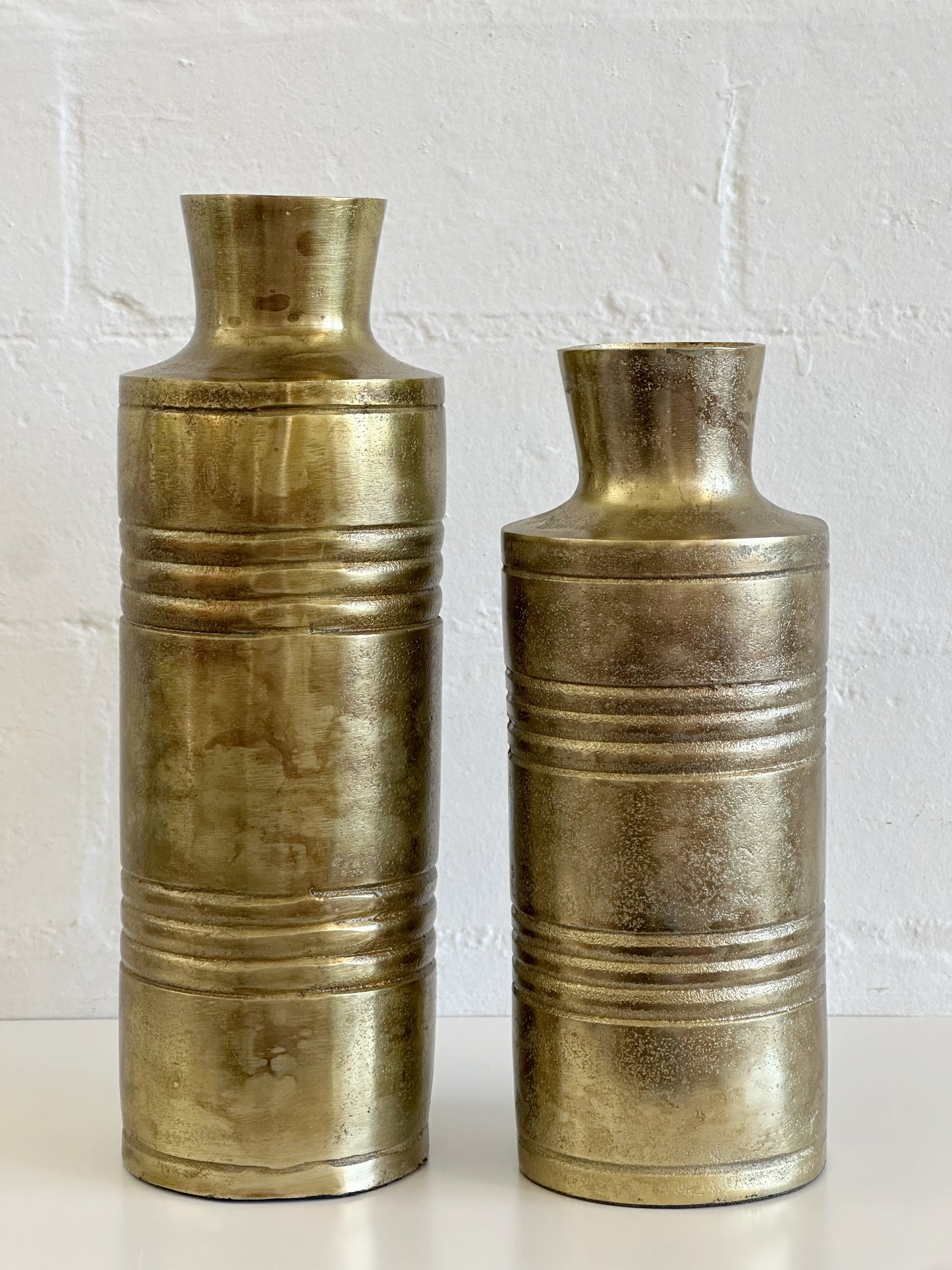 9" BURNT CHAMPAGNE ALUM VASE