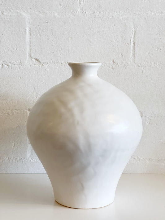 White Rounded Vase