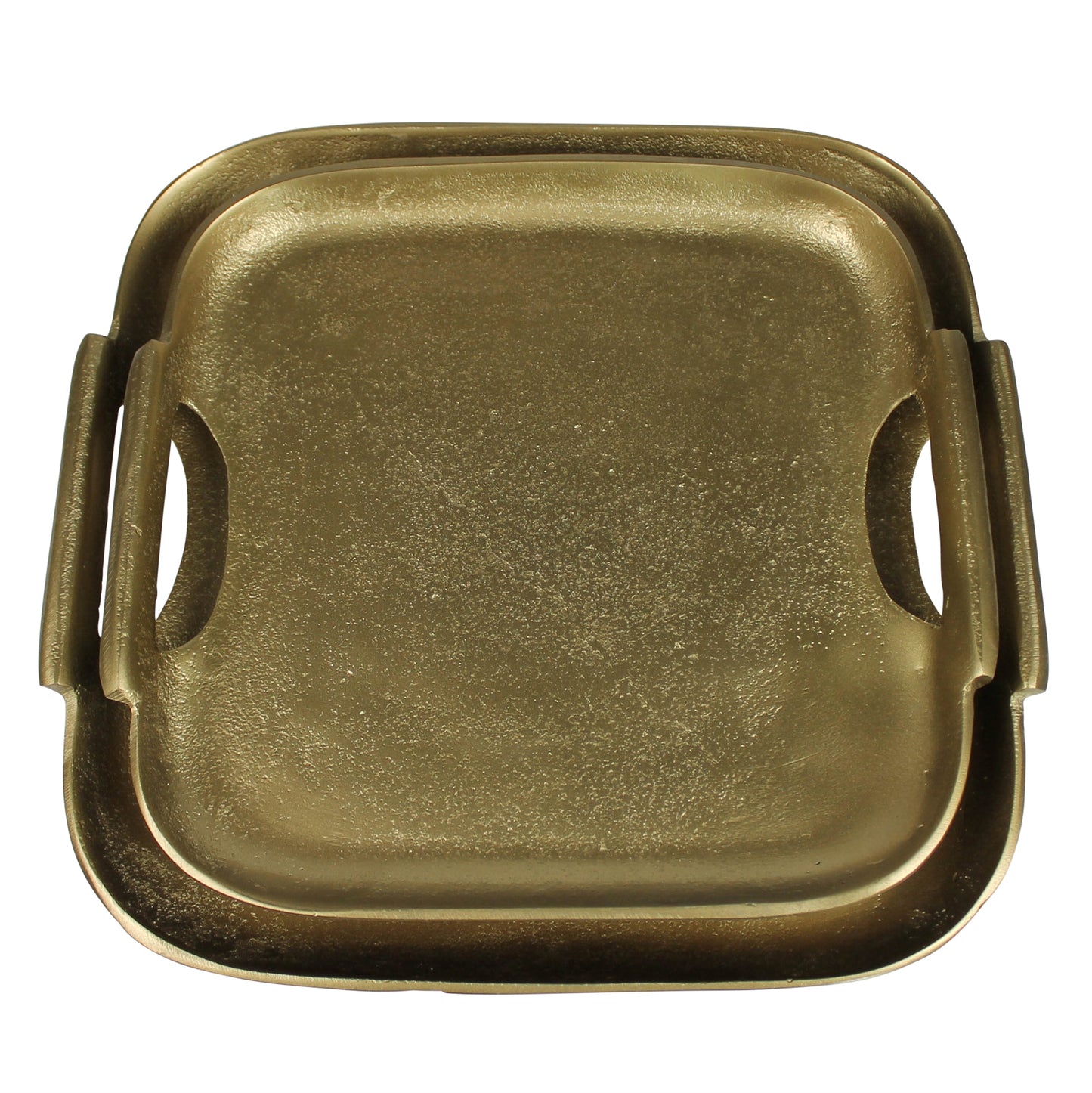 Brass Vana Trays with Round Handles