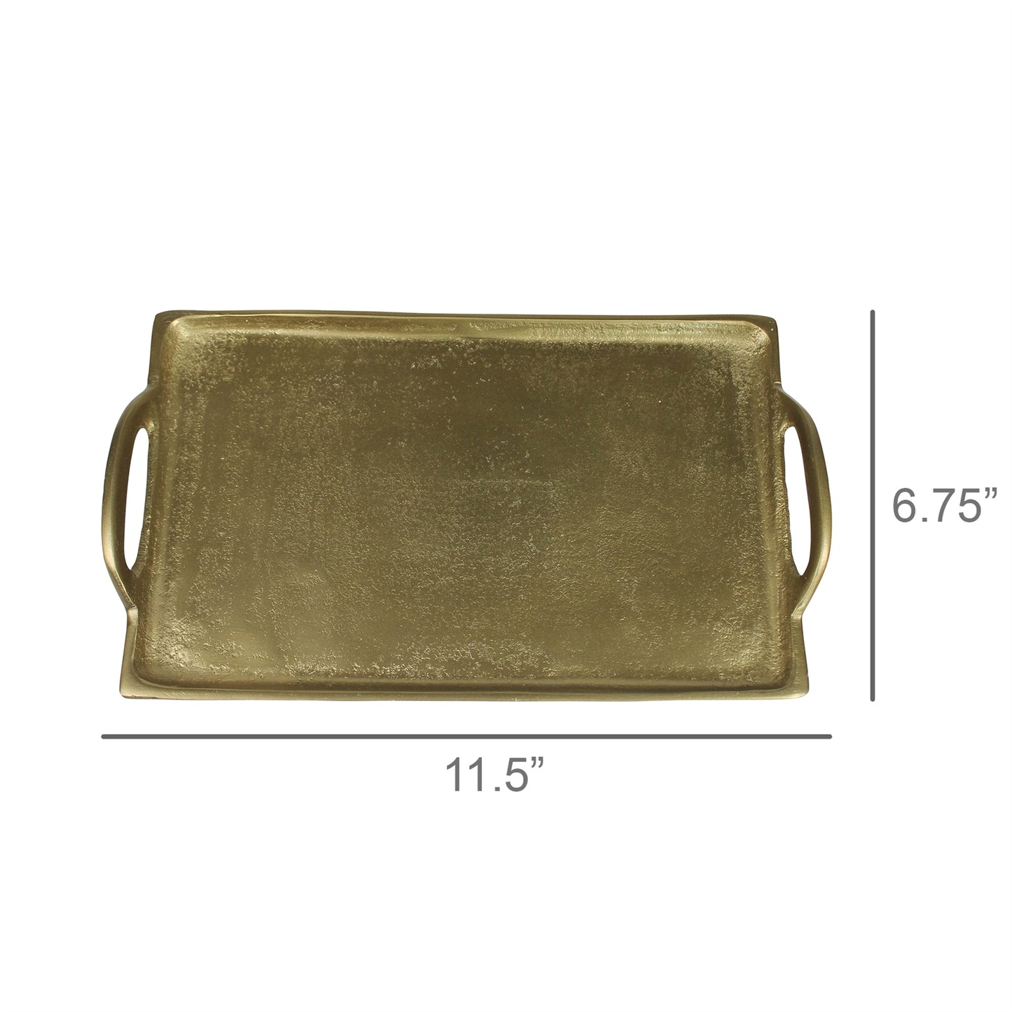 Brass Fitz Tray with Handles