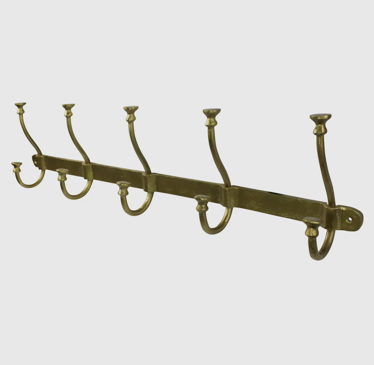 Murphy 5 Hook Rail - Brass