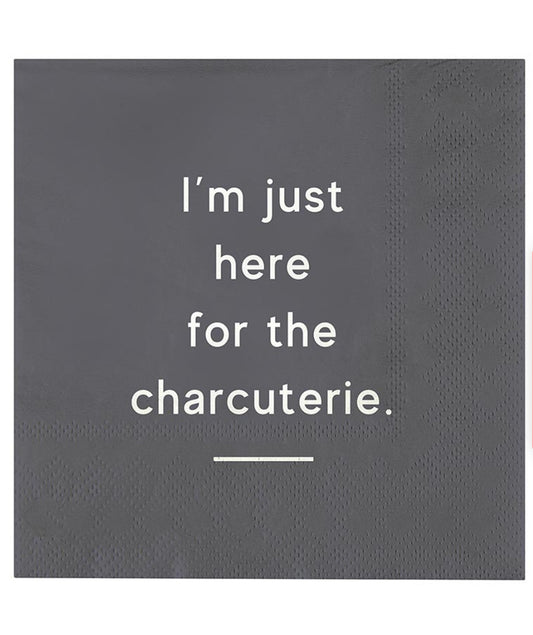 Cocktail Napkins - Just Here For The Charcuterie