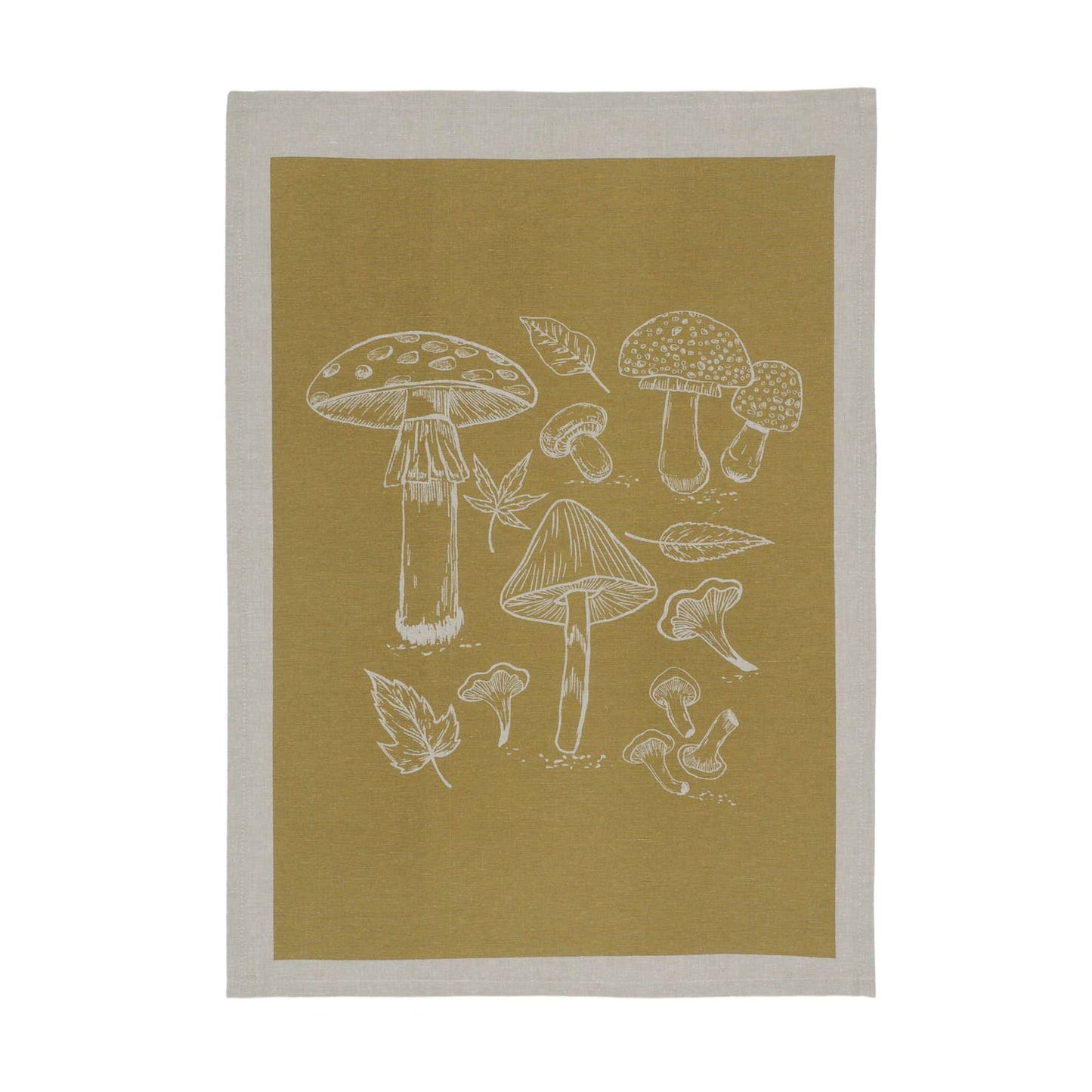Tea Towel - Mushroom Waffle - Yellow Set of 2