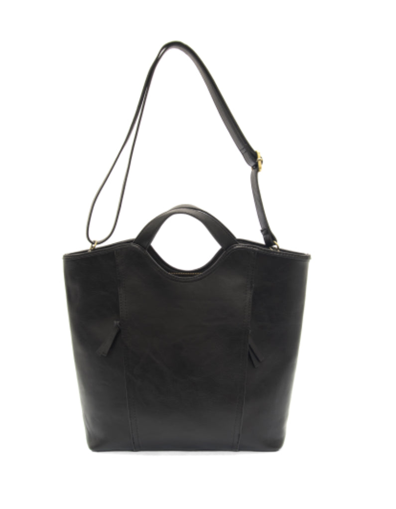 Black Emily Double Zip Tote