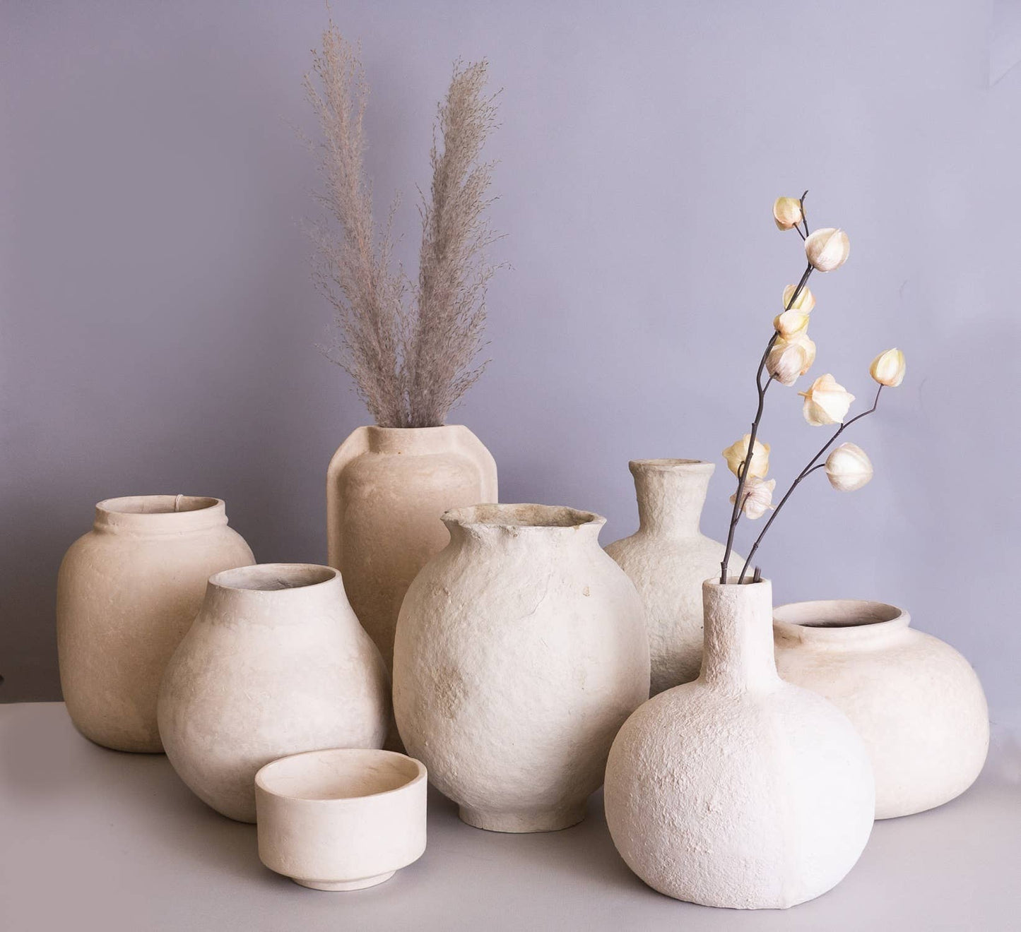 Paper Mache Rotund Pot Vase