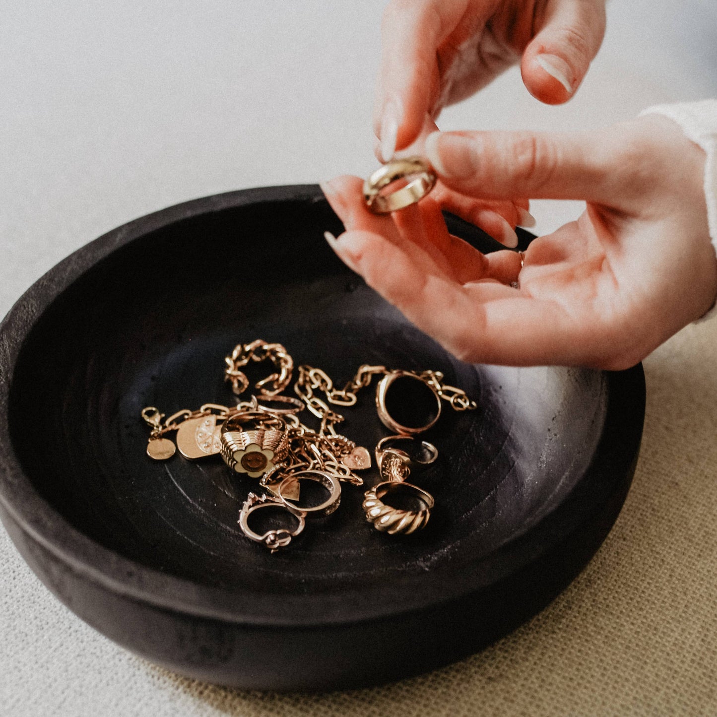 Black Decorative Wood Bowl - Home Decor & Gifts