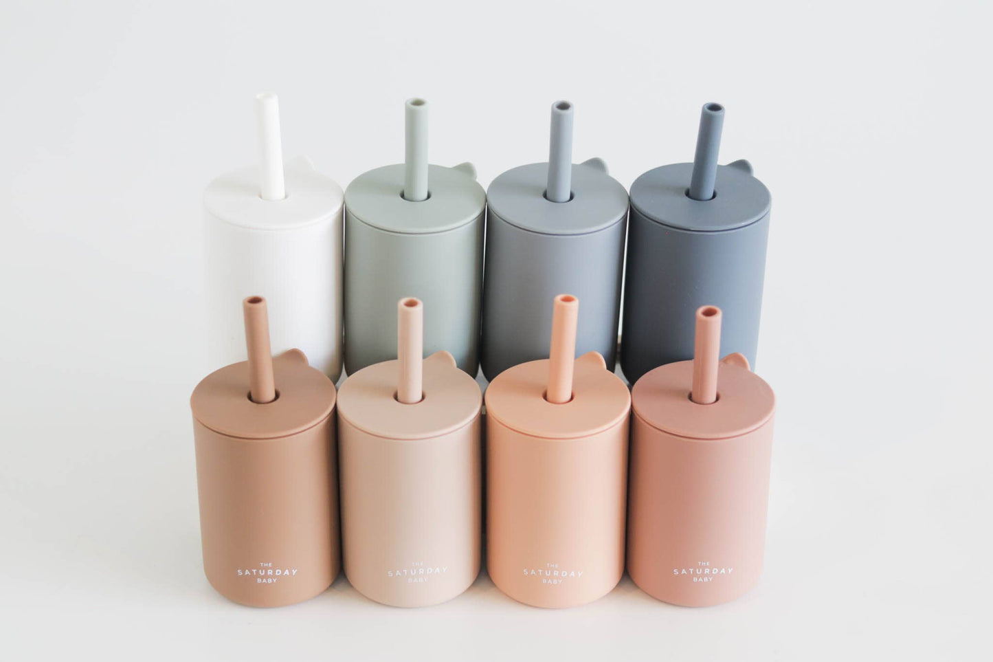 The Saturday Baby Silicone Straw Cup: Cloud