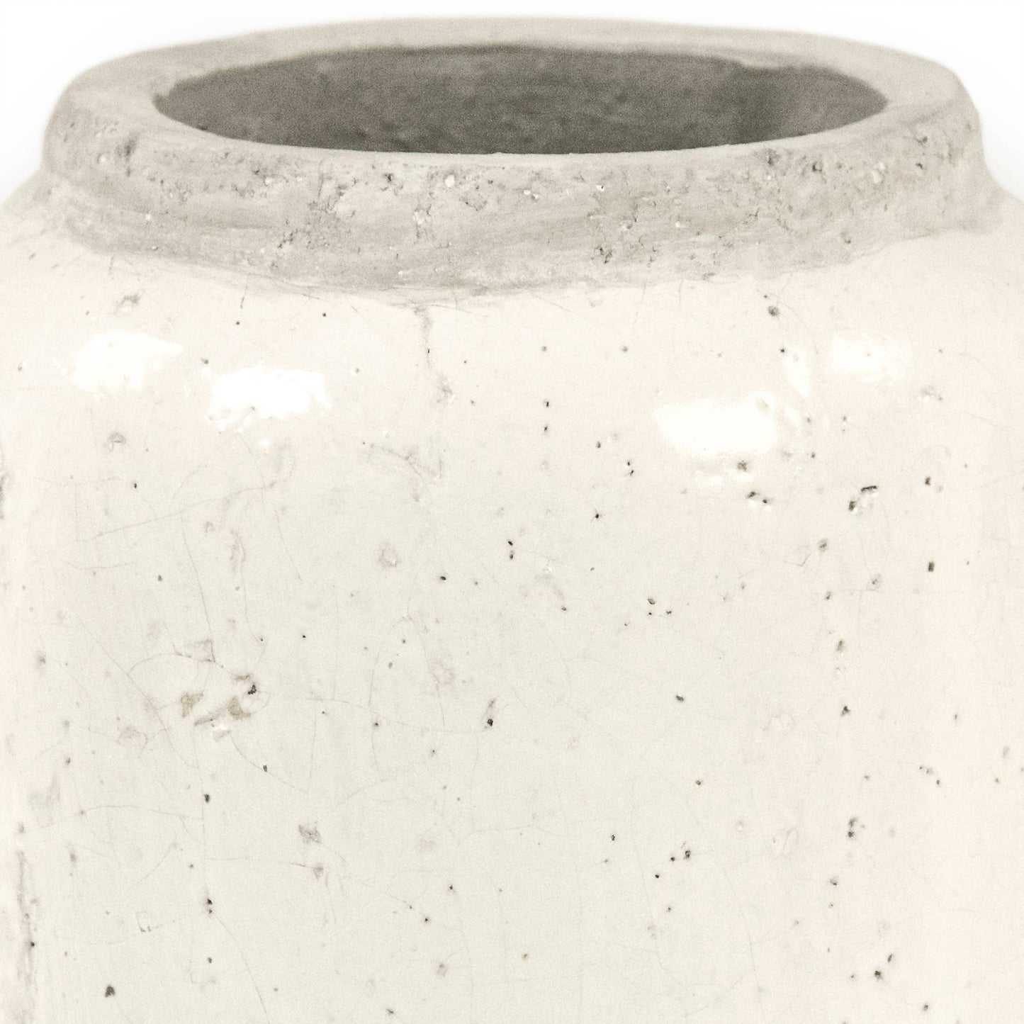 Distressed White Vase