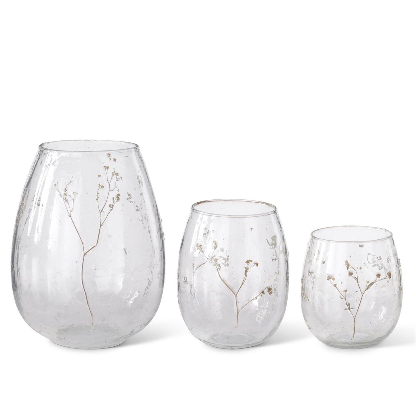 Dried Bud Clear Glass Vases