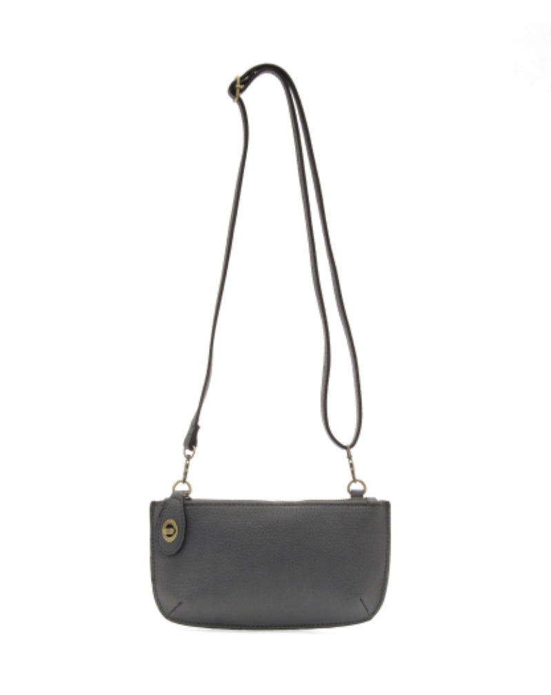 Shadow Grey Mini Crossbody Wristlet Clutch