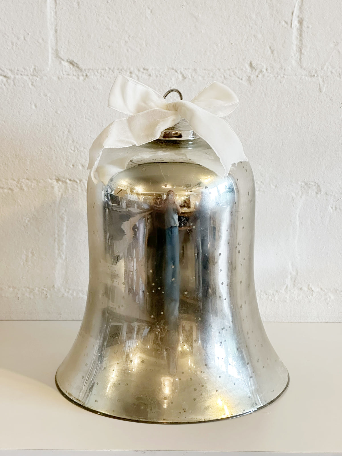 Mercury Glass Silver Bell -Medium