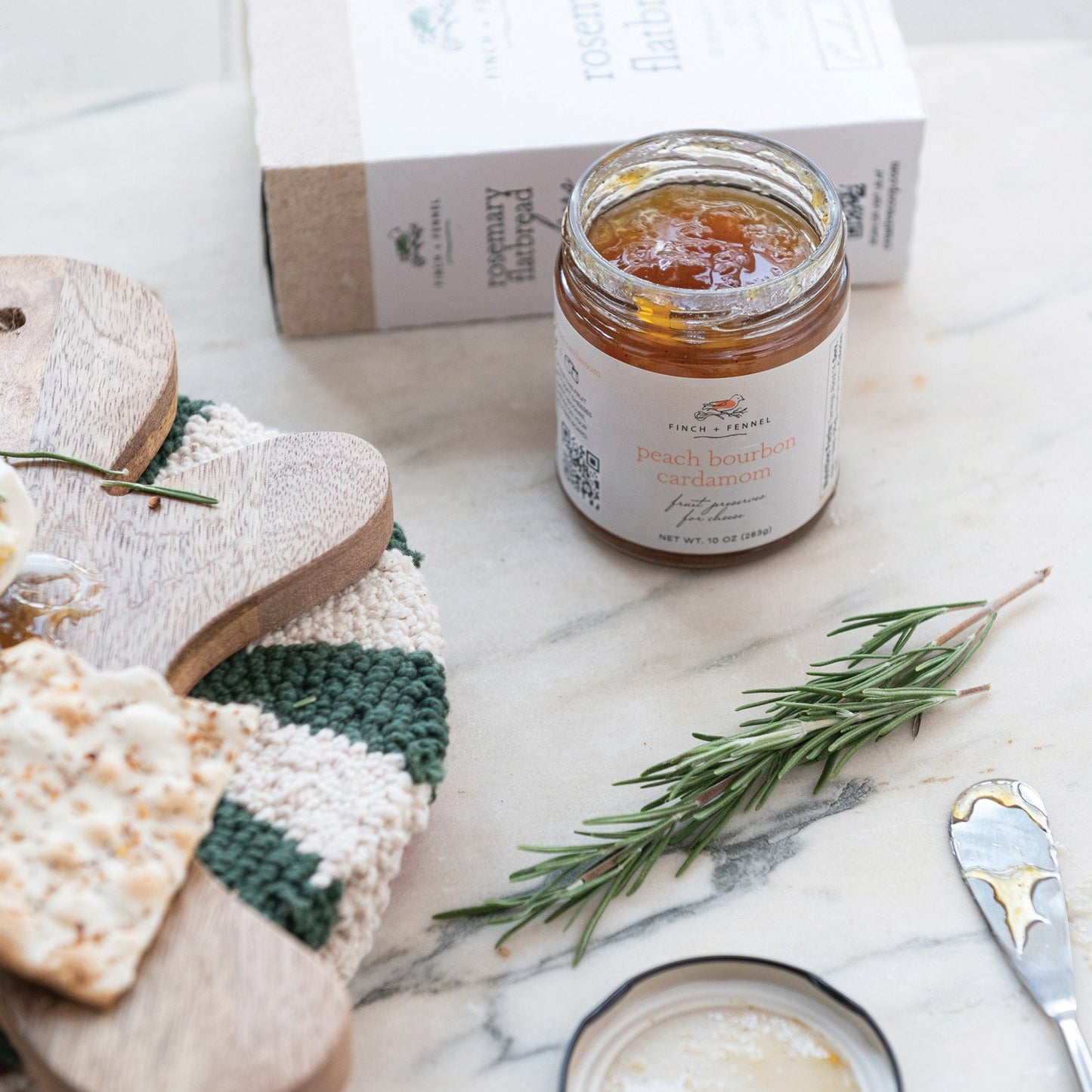 Peach Bourbon Cardamom Fruit Preserves
