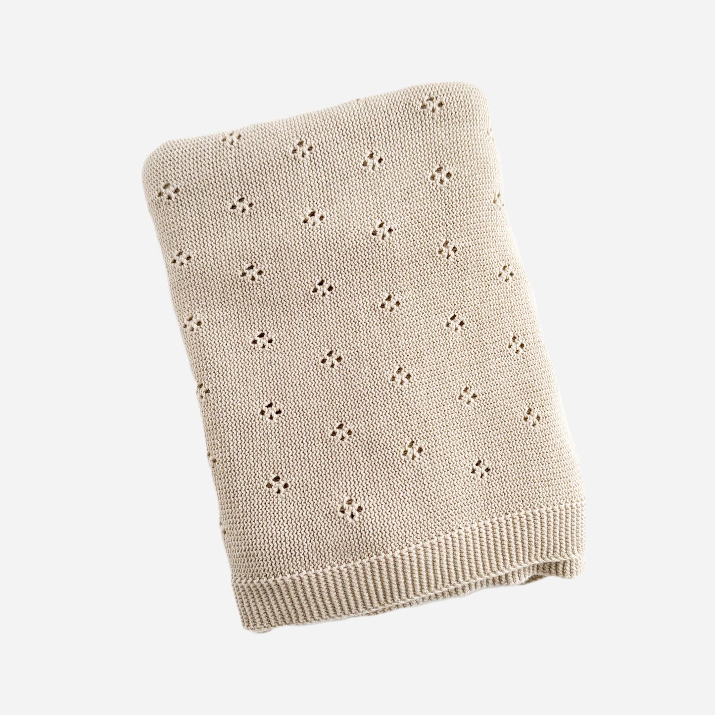 Baby Heirloom Pique Blanket Birch Organic Cotton