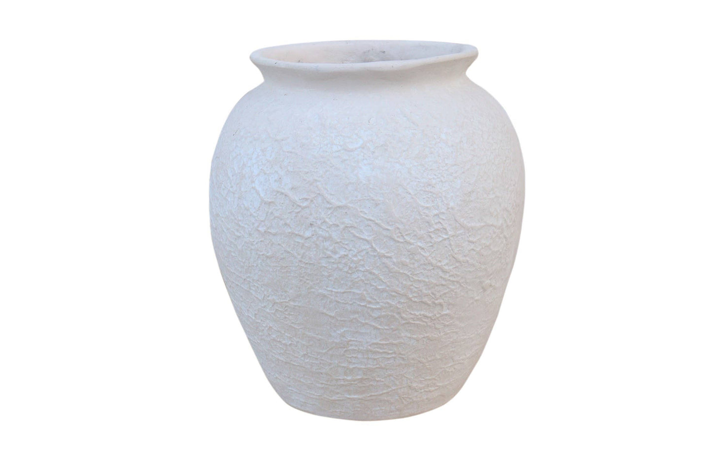 Paper Mache Vase Natural White