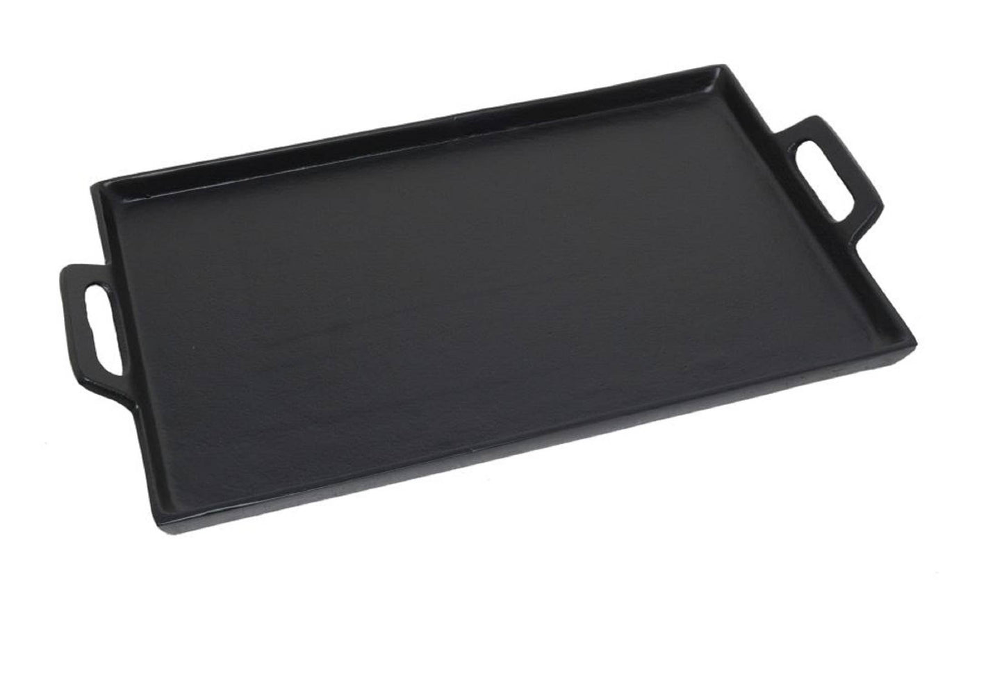 Black Alum. Tray with Handles