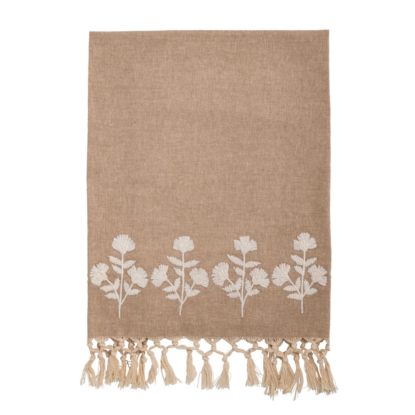 Botanical Embroidered Towel