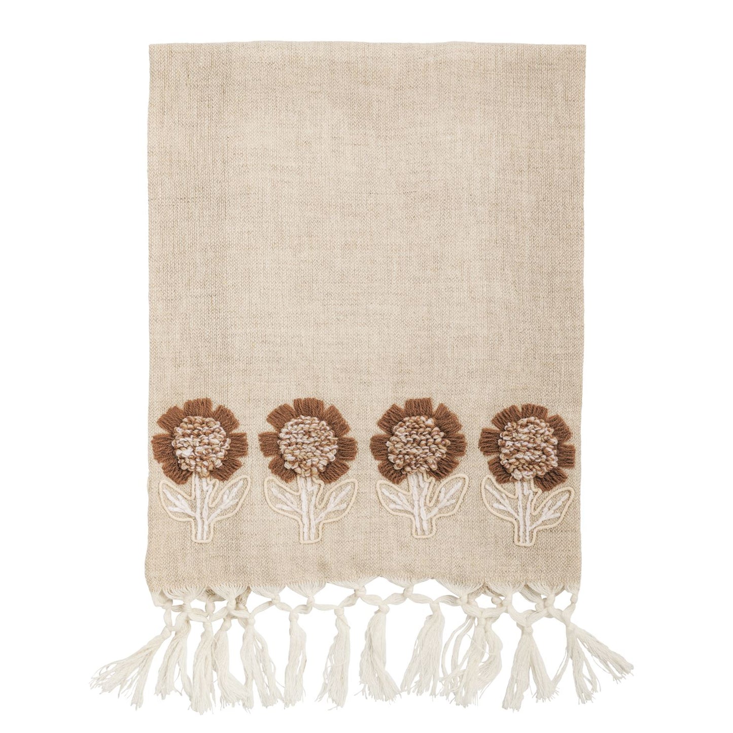 Floral Bloom Embroidered Towel