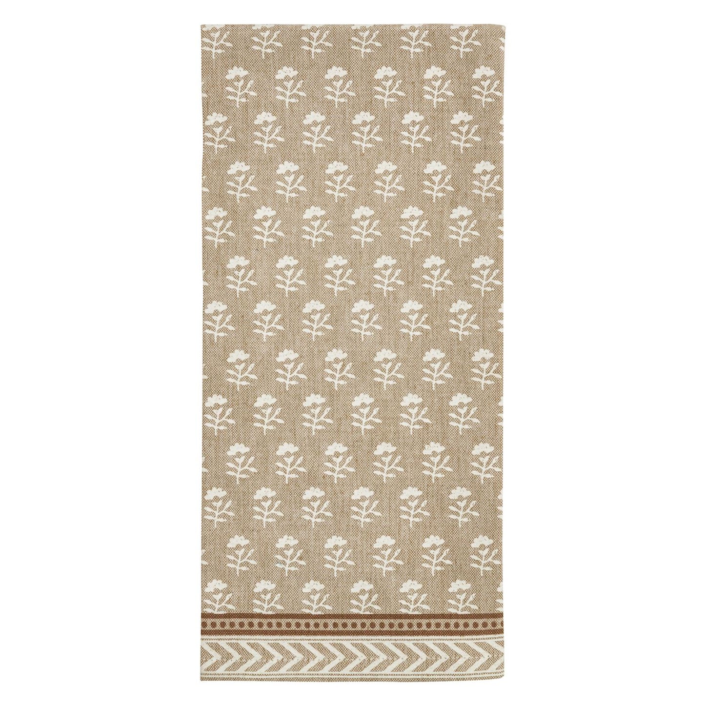 Blooms Taupe Printed Towel