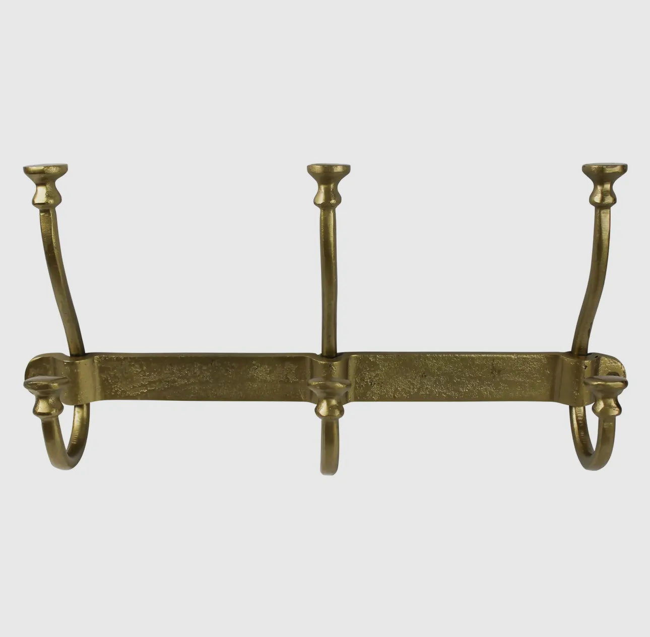 Murphy 3 Hook Rail - Brass