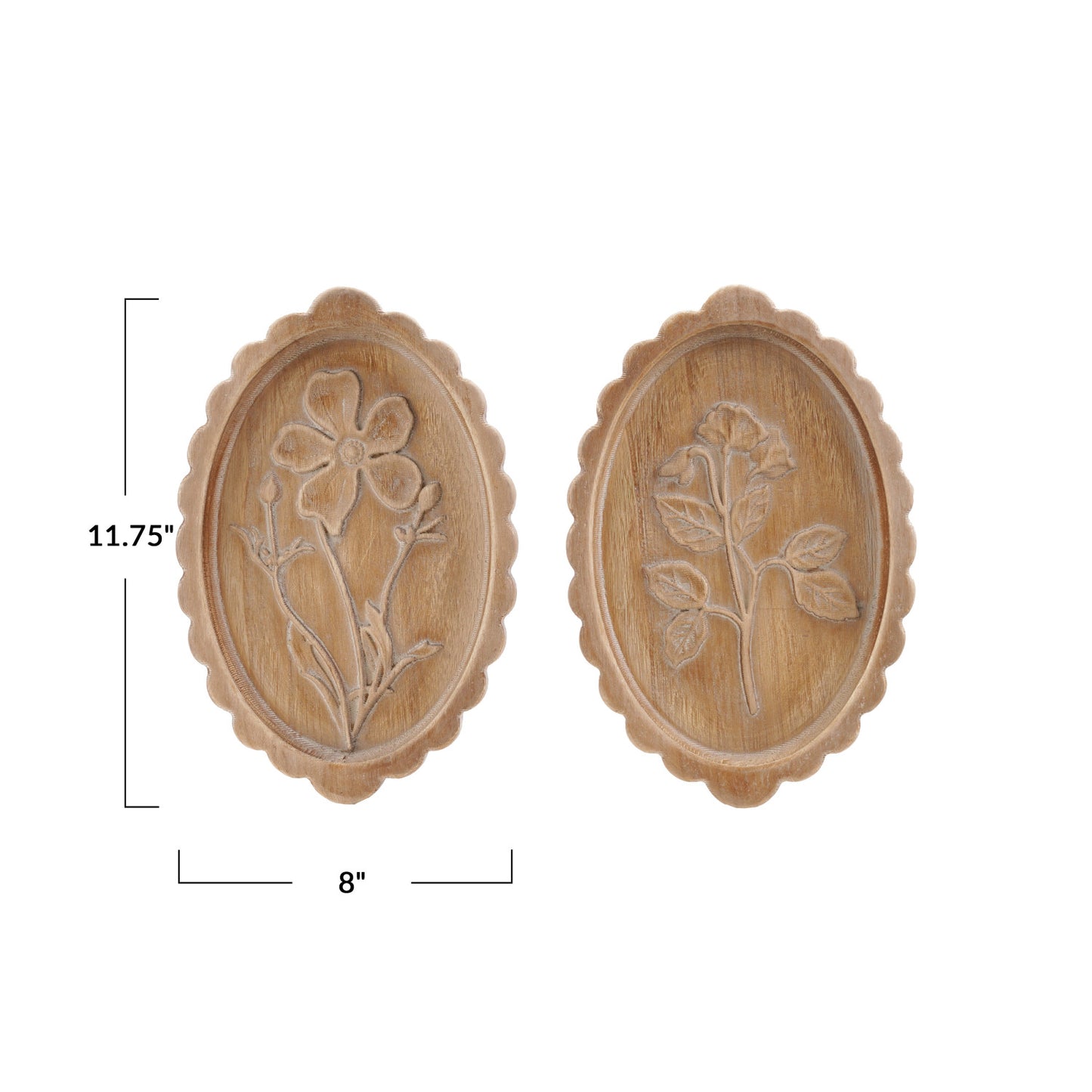 Wood Scalloped Wall Hanging