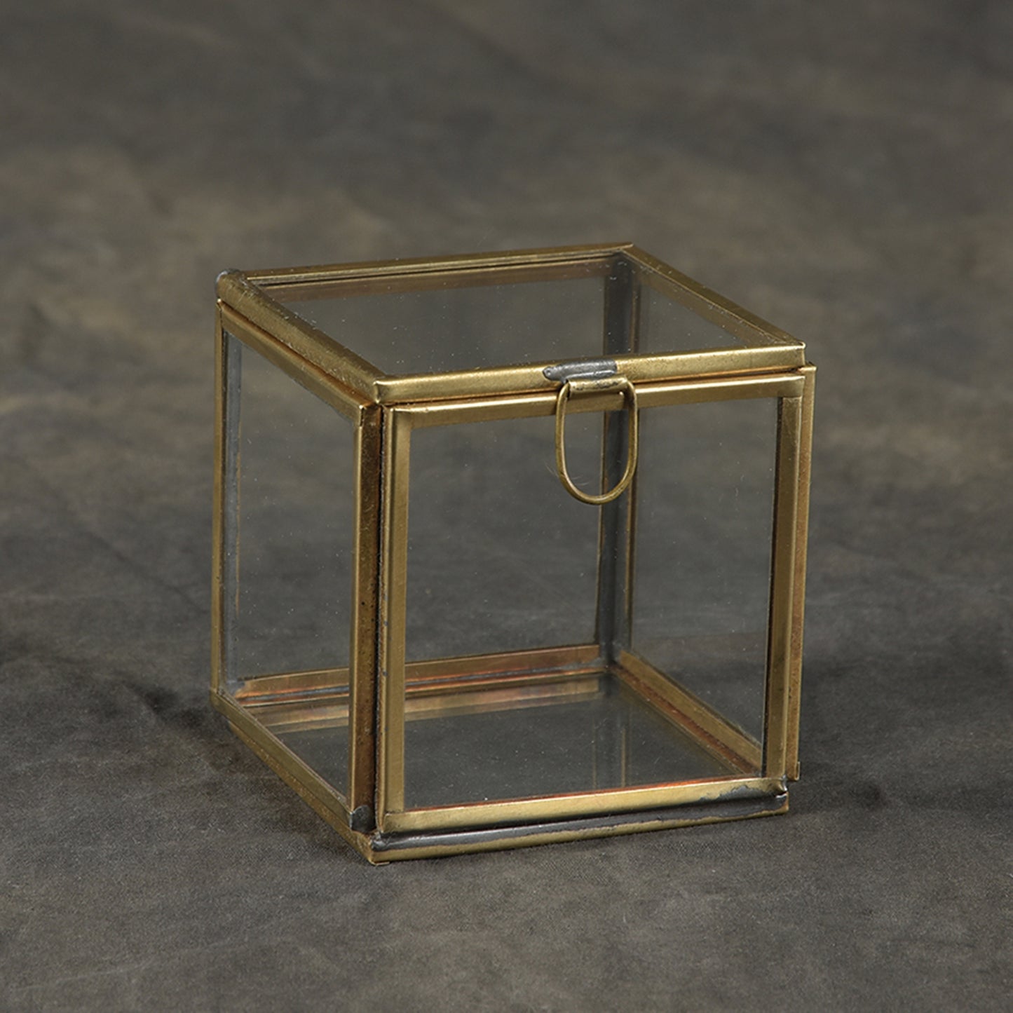 Brass Leaded Glass Box - Small