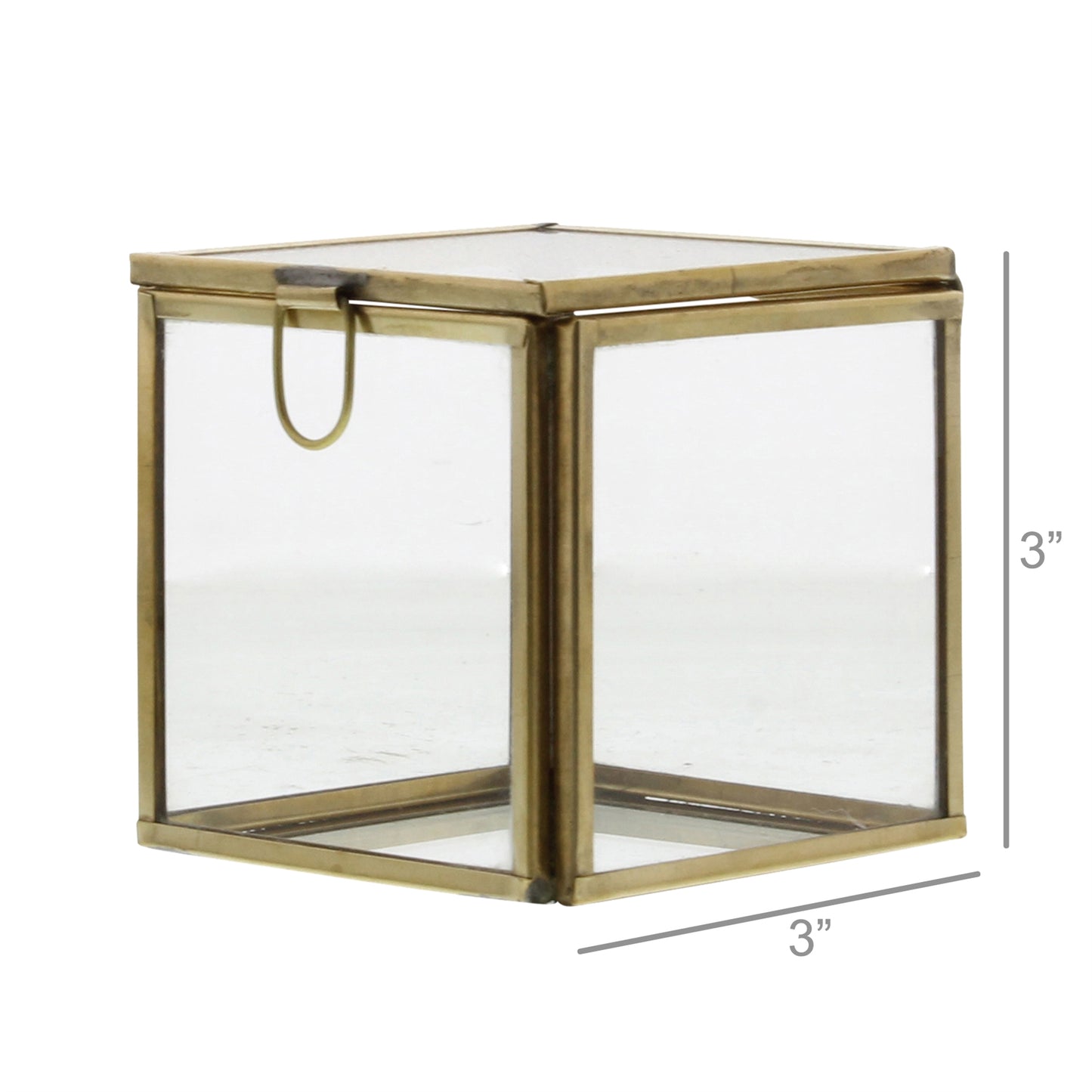 Brass Leaded Glass Box - Small