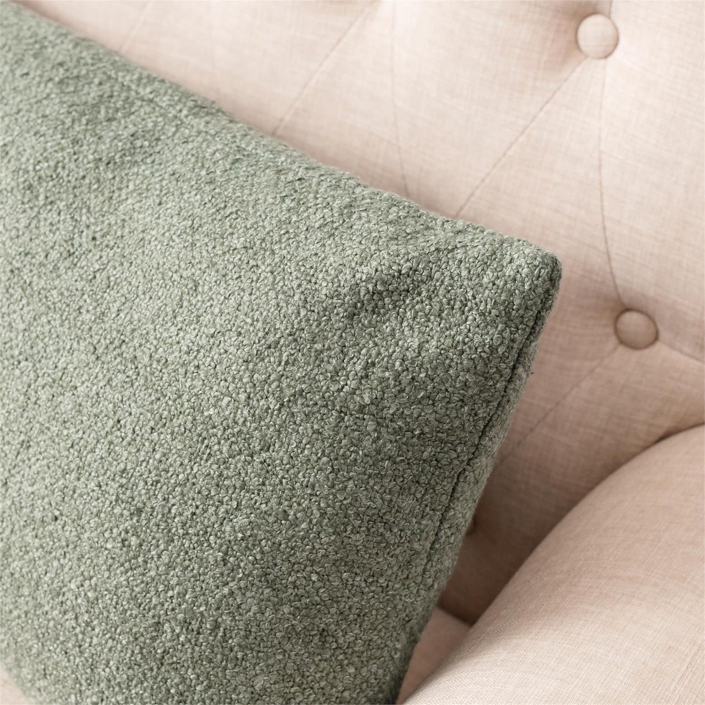 LUMBAR PILLOW - BOUCLE, OLIVE