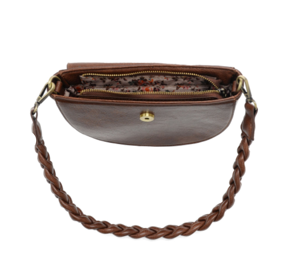 Hickory Linda Crescent Crossbody w/Braided Strap